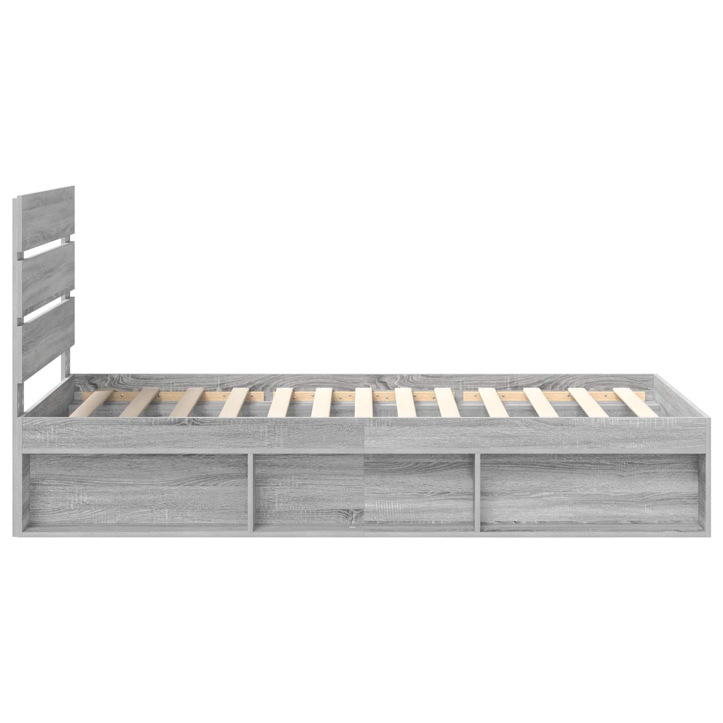 Struttura del letto Grigio Sonoma 90 x 200 cm Pino massello | homemem39