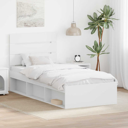 Struttura del letto Bianco 90 x 190 cm Pino massello | homemem39