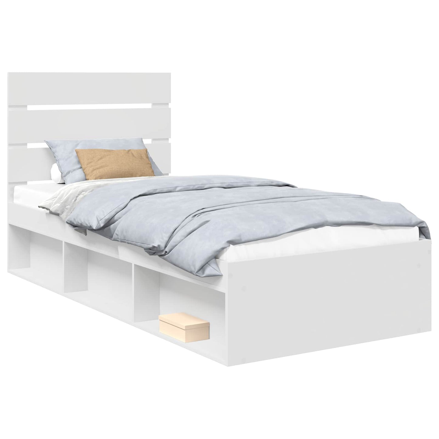 Struttura del letto Bianco 90 x 190 cm Pino massello | homemem39