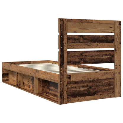 Struttura del letto Legno vecchio 90 x 190 cm Pino massello | homemem39
