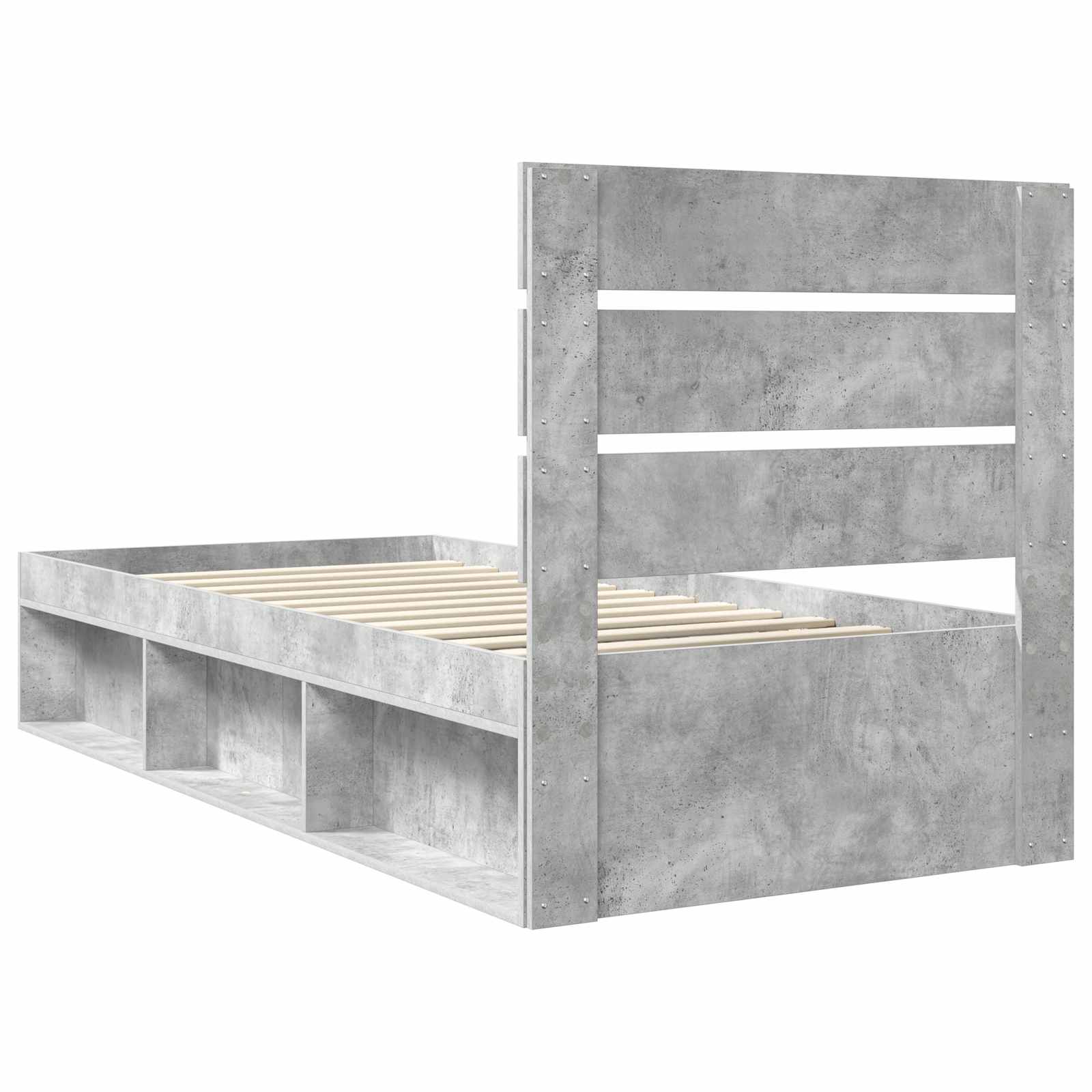 Struttura del letto Grigio Concretè 75 x 190 cm Pino massello | homemem39