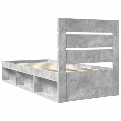 Struttura del letto Grigio Concretè 75 x 190 cm Pino massello | homemem39