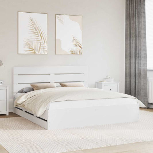 Struttura del letto Bianco 180 x 200 cm Legno Ingegnerizzato | homemem39