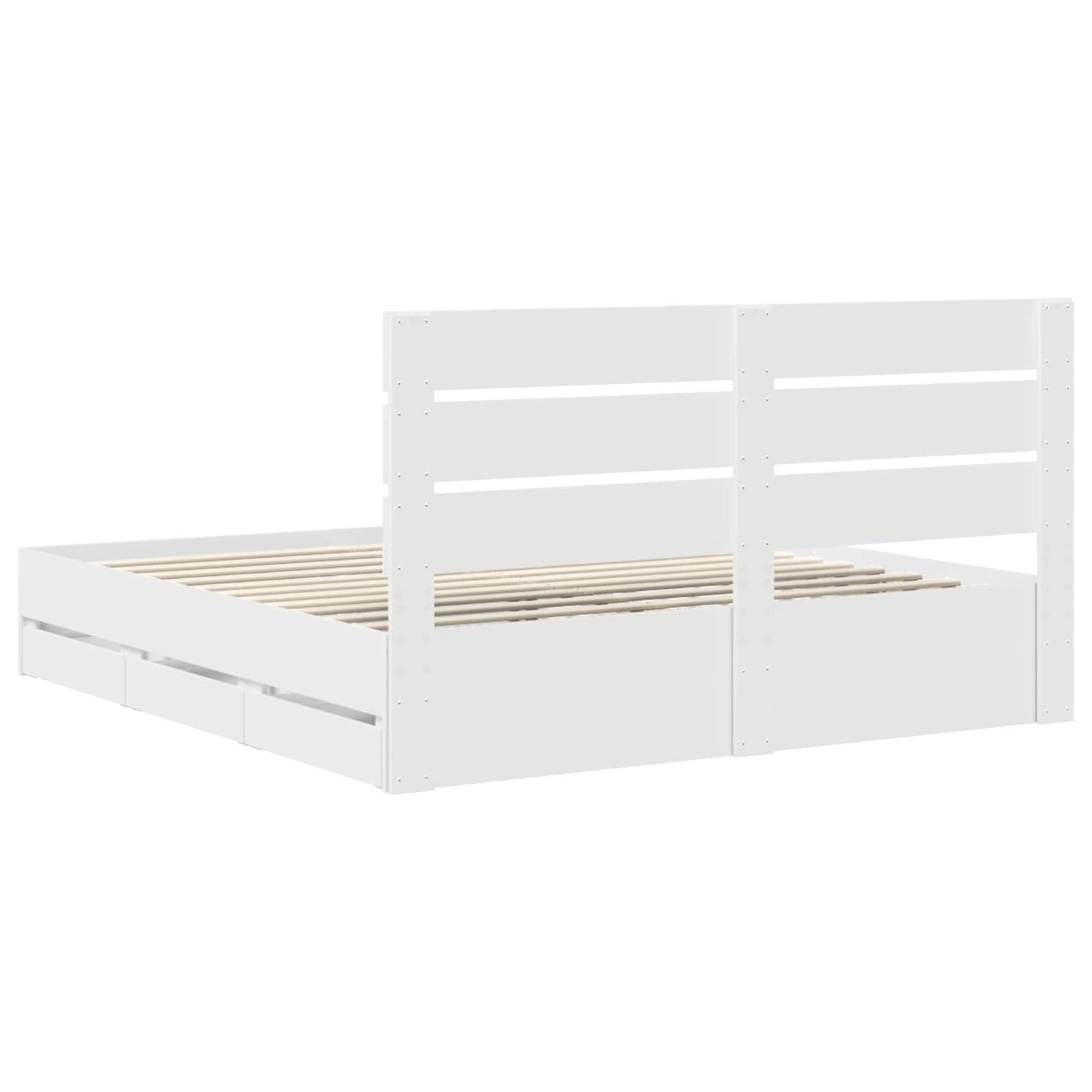 Struttura del letto Bianco 180 x 200 cm Legno Ingegnerizzato | homemem39