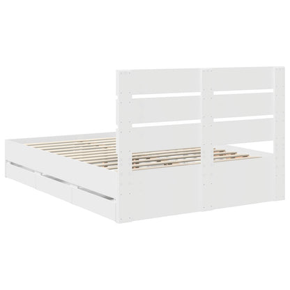 Struttura del letto Bianco 160 x 200 cm Legno Ingegnerizzato | homemem39