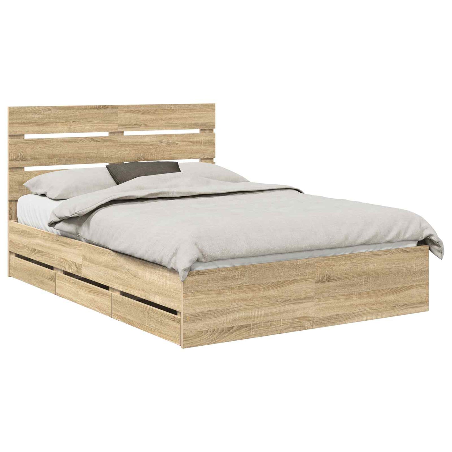 Struttura del letto con cassetto Rovere Sonoma 150 x 200 cm | homemem39