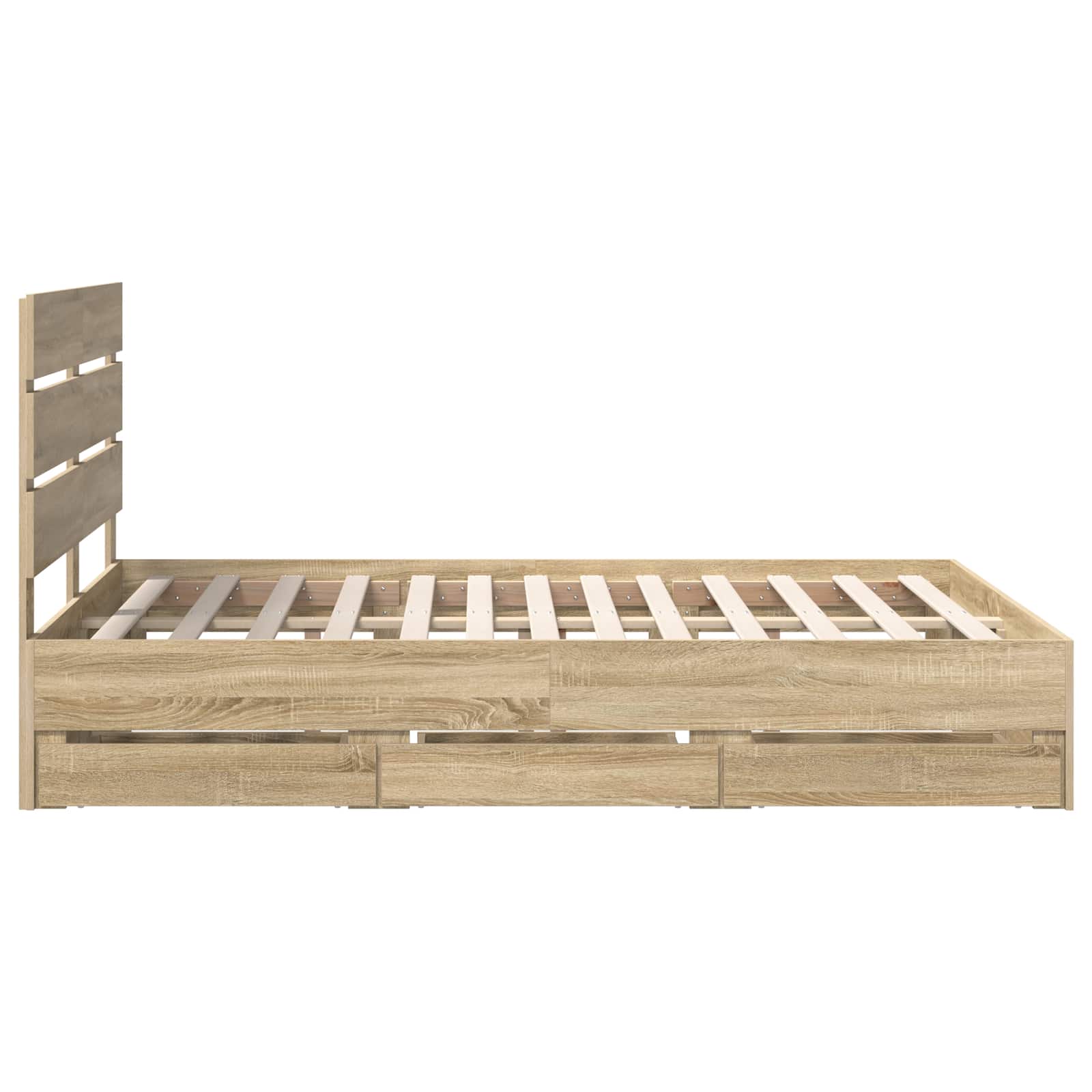 Struttura del letto con cassetto Rovere Sonoma 140 x 200 cm | homemem39