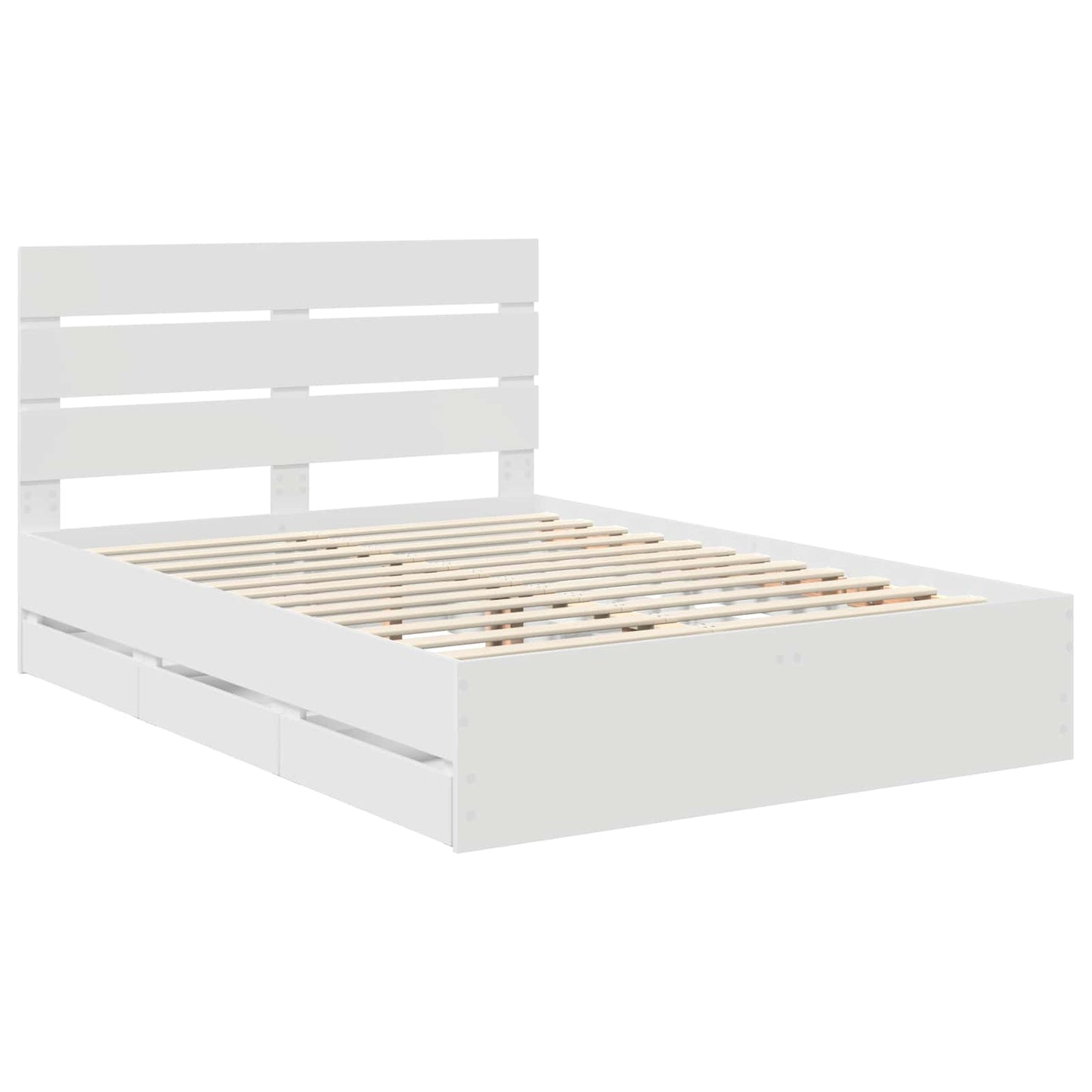 Struttura del letto Bianco 140 x 190 cm Legno Ingegnerizzato | homemem39