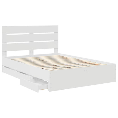 Struttura del letto Bianco 140 x 190 cm Legno Ingegnerizzato | homemem39
