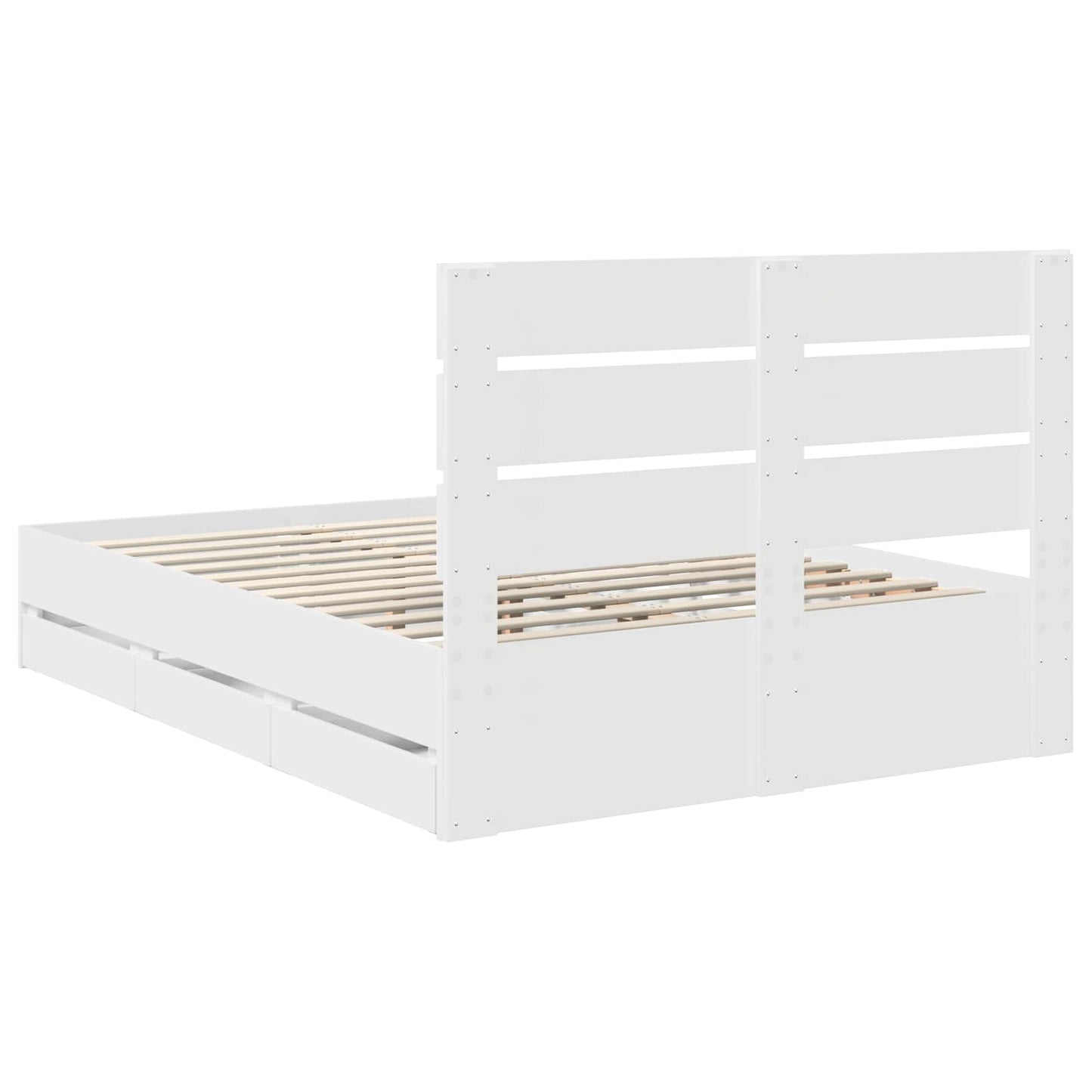 Struttura del letto Bianco 140 x 190 cm Legno Ingegnerizzato | homemem39