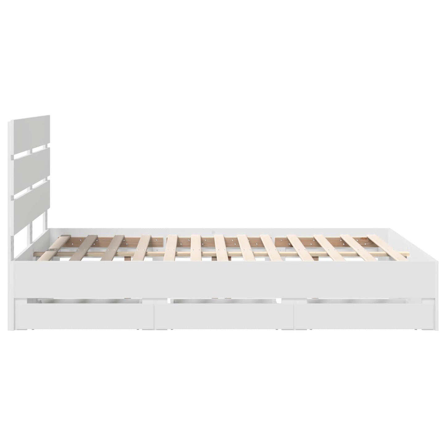 Struttura del letto Bianco 140 x 190 cm Legno Ingegnerizzato | homemem39