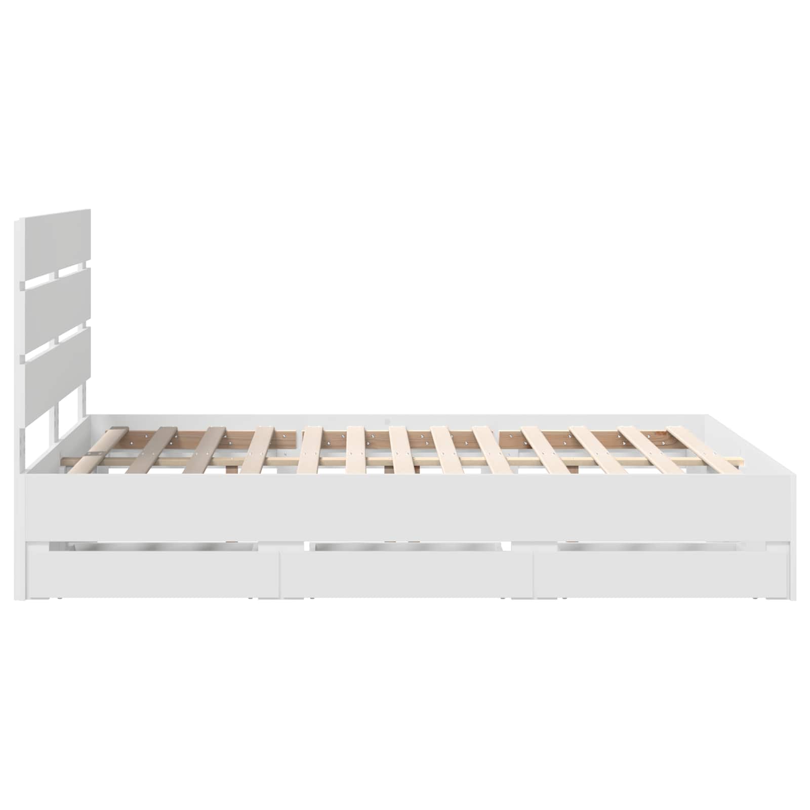 Struttura del letto Bianco 140 x 190 cm Legno Ingegnerizzato | homemem39