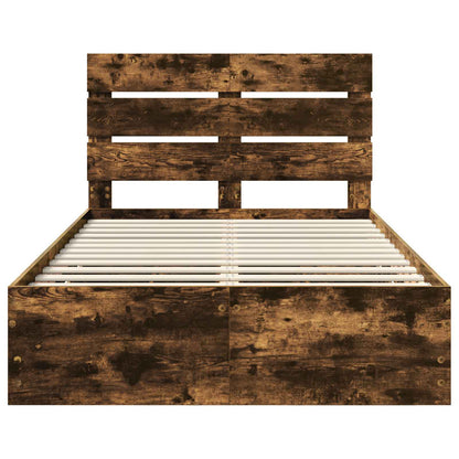 Struttura del letto con cassetto Rovere fumé 120 x 200 cm