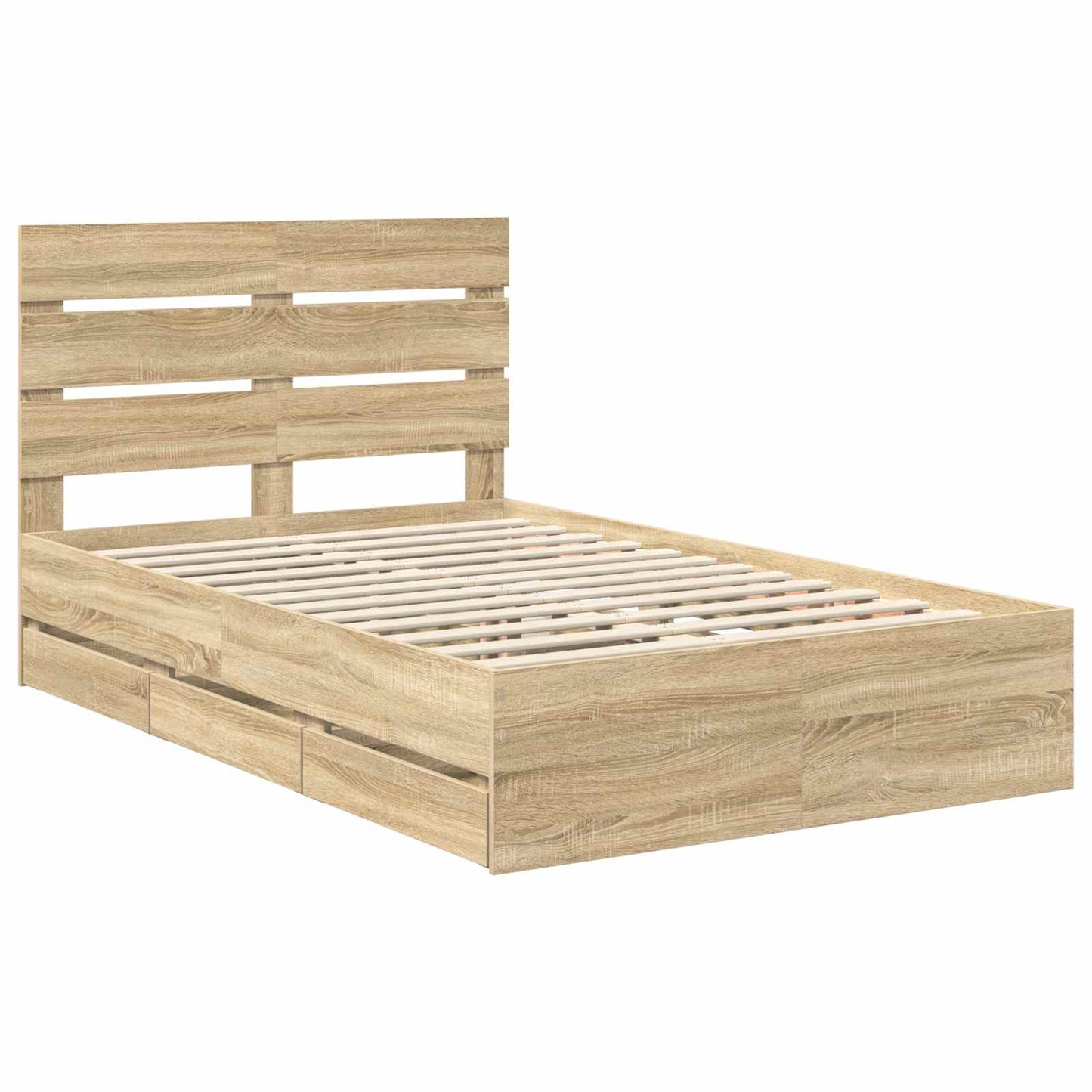 Struttura del letto con cassetto Rovere Sonoma 120 x 190 cm