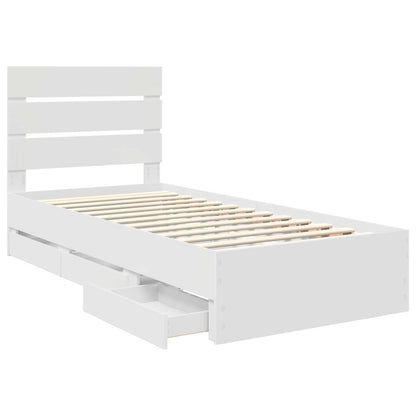 Struttura del letto Bianco 100 x 200 cm Legno Ingegnerizzato