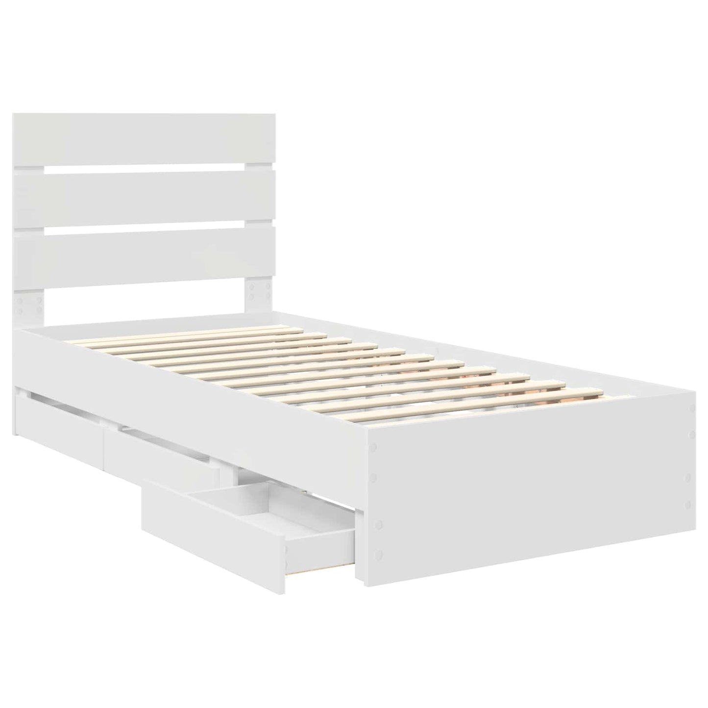 Struttura del letto Bianco 90 x 190 cm Legno Ingegnerizzato