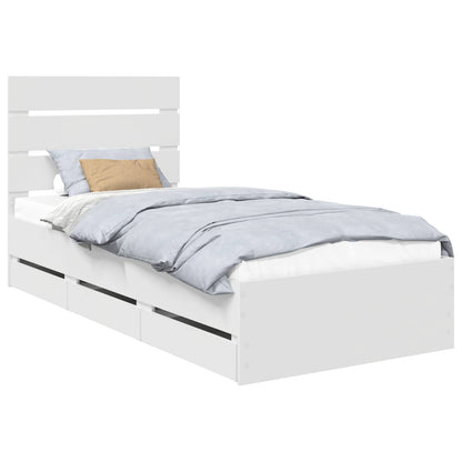 Struttura del letto Bianco 90 x 190 cm Legno Ingegnerizzato | homemem39