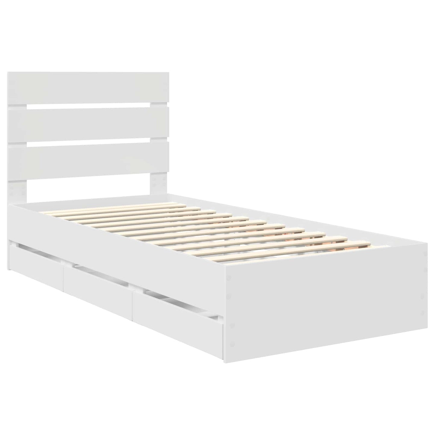 Struttura del letto Bianco 90 x 190 cm Legno Ingegnerizzato | homemem39