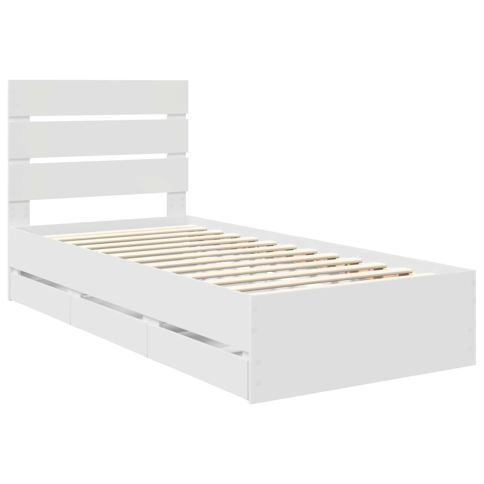 Struttura del letto Bianco 90 x 190 cm Legno Ingegnerizzato | homemem39