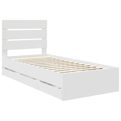 Struttura del letto Bianco 90 x 190 cm Legno Ingegnerizzato | homemem39