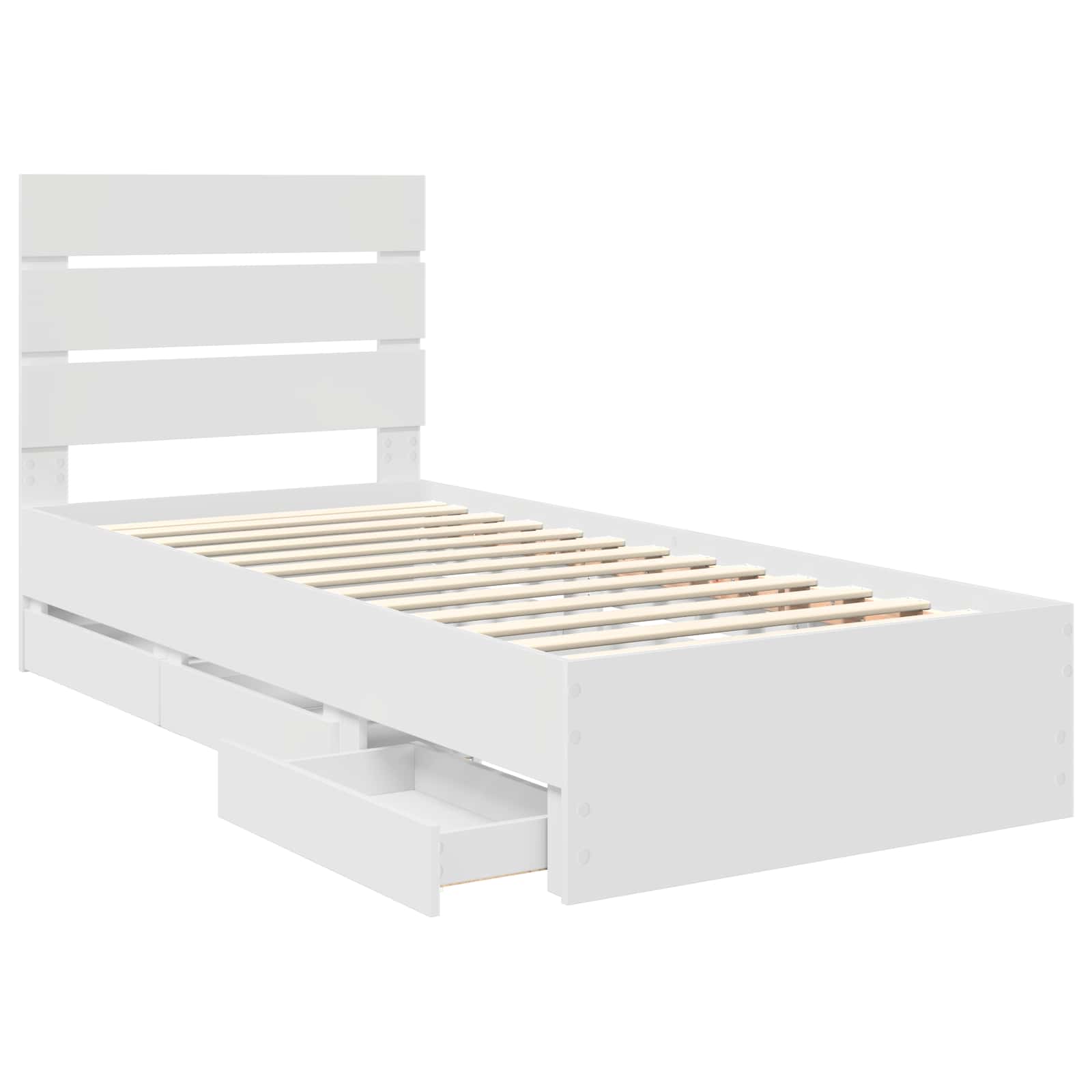 Struttura del letto Bianco 90 x 190 cm Legno Ingegnerizzato | homemem39