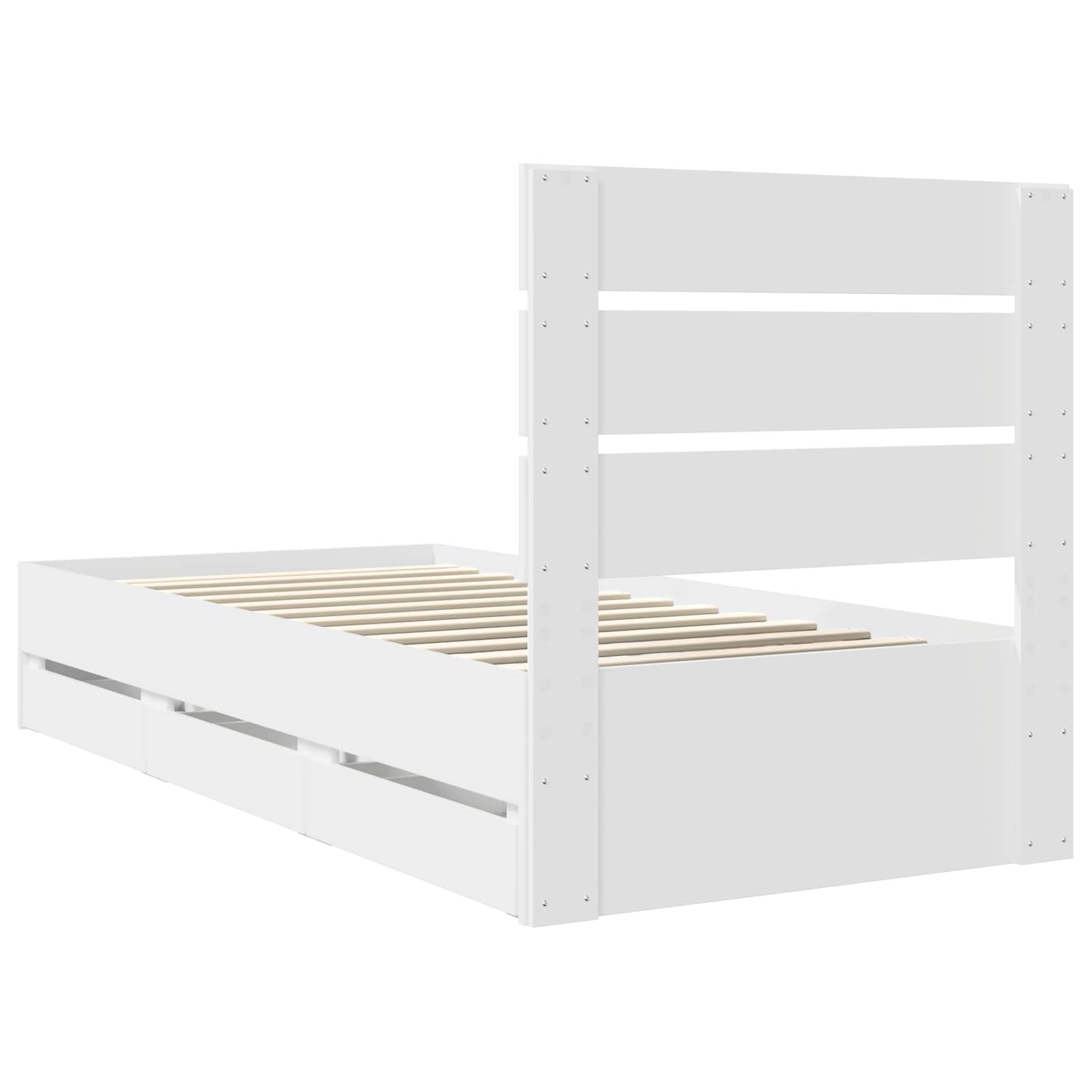 Struttura del letto Bianco 90 x 190 cm Legno Ingegnerizzato | homemem39