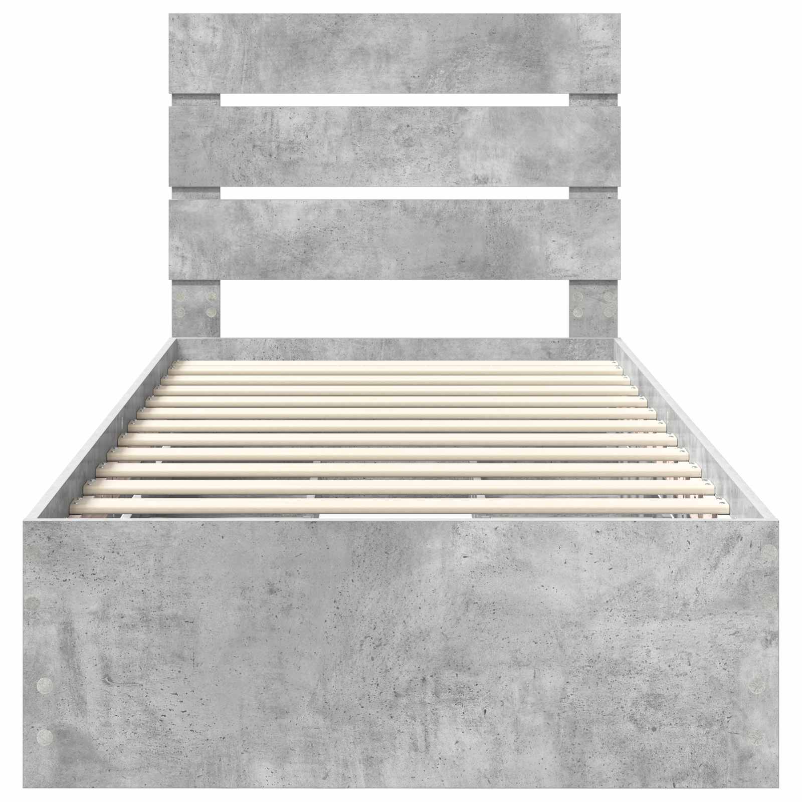 Struttura del letto con cassetto Grigio cemento 90 x 190 cm | homemem39