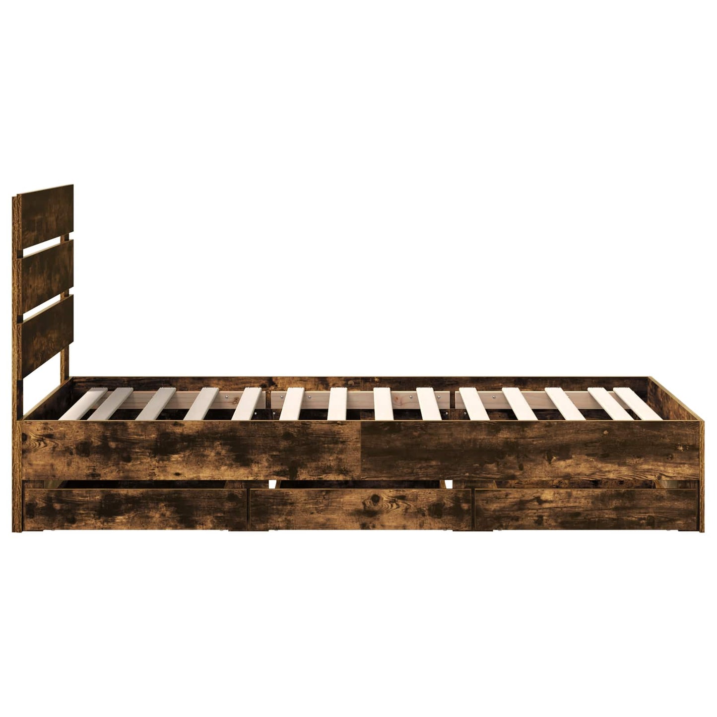 Struttura del letto con cassetto Rovere fumé 90 x 190 cm | homemem39
