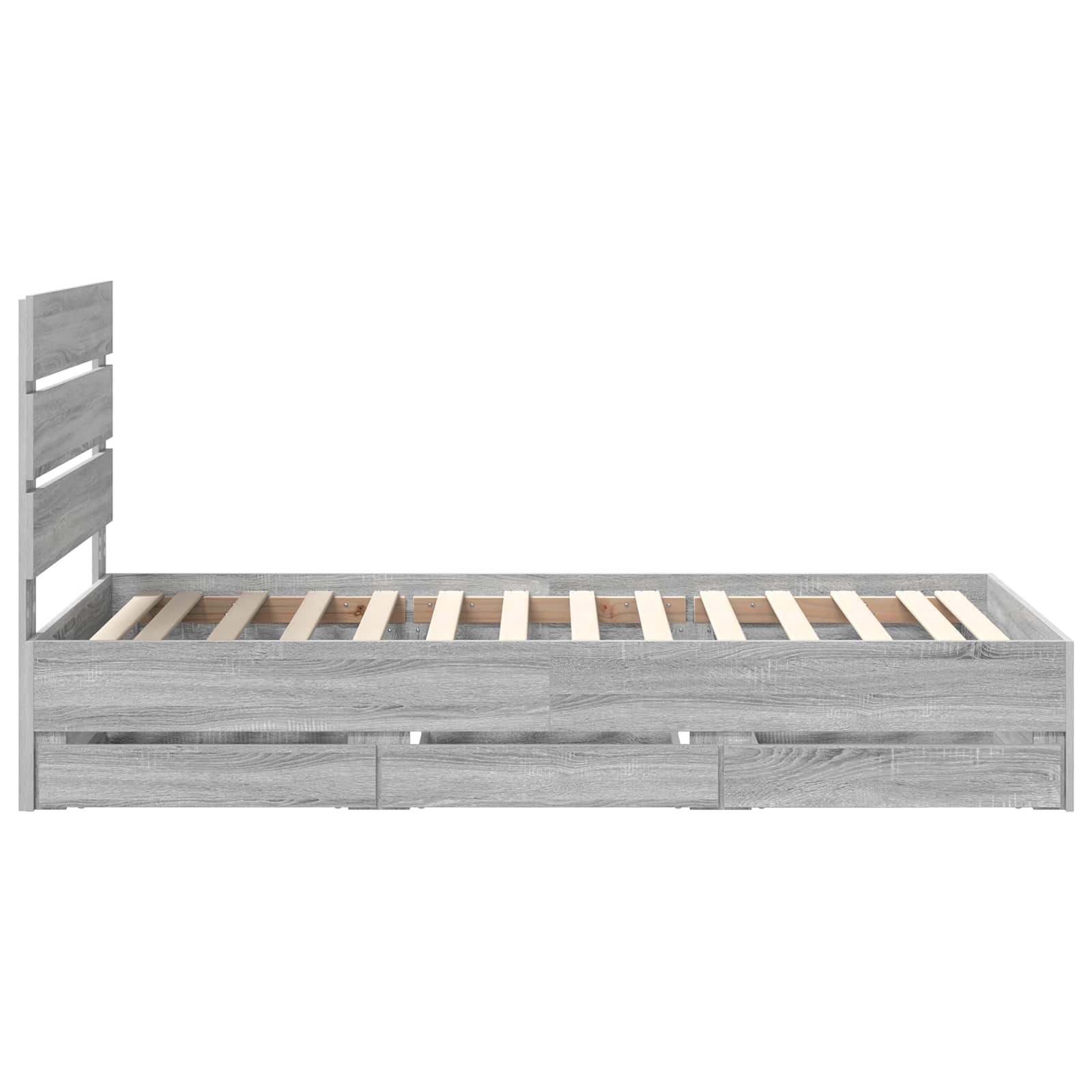 Struttura del letto con cassetto Grigio Sonoma 90 x 190 cm | homemem39