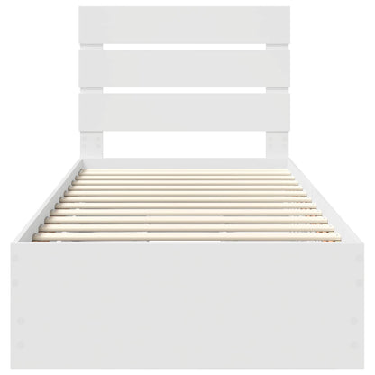 Struttura del letto Bianco 75 x 190 cm Legno Ingegnerizzato | homemem39
