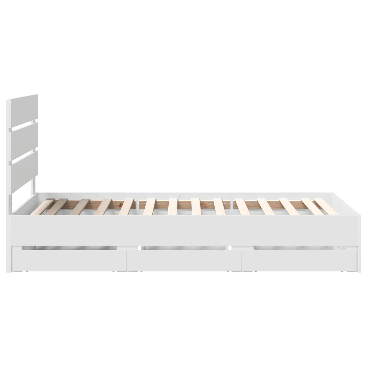 Struttura del letto Bianco 75 x 190 cm Legno Ingegnerizzato | homemem39