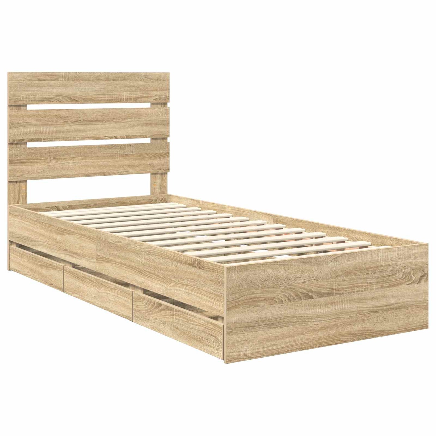 Struttura del letto con cassetto Rovere Sonoma 75 x 190 cm | homemem39