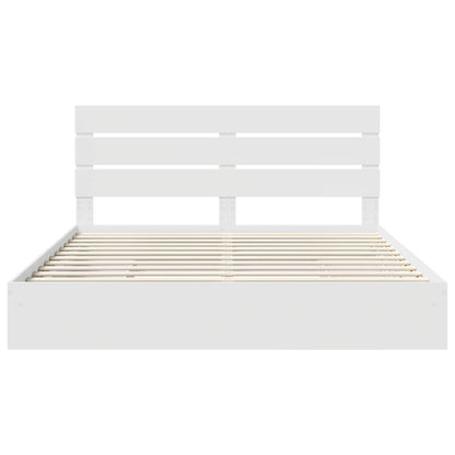 Letto con Contenitore Bianco 180 x 200 cm Legno multistrato | homemem39