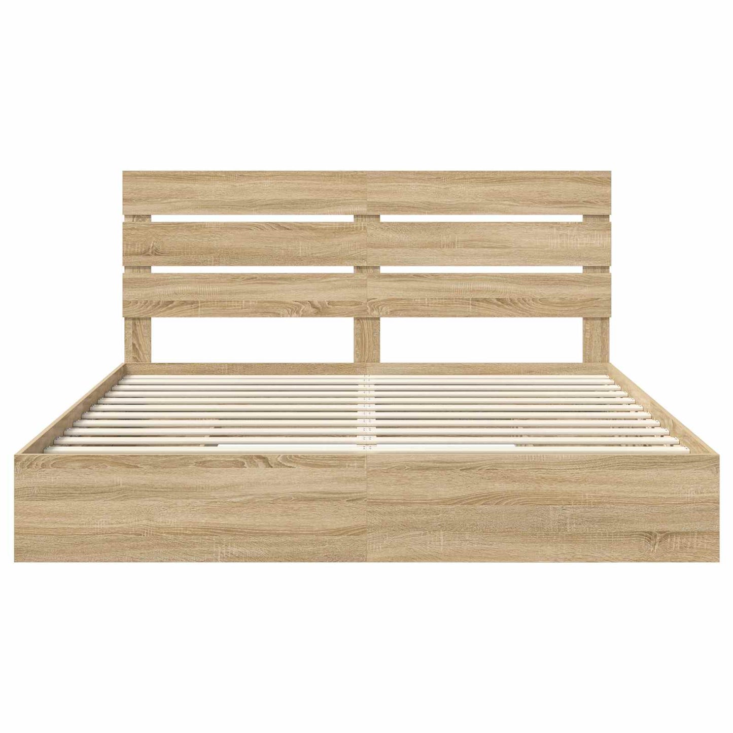 Letto con Contenitore con testiera Rovere Sonoma 180 x 200 cm | homemem39