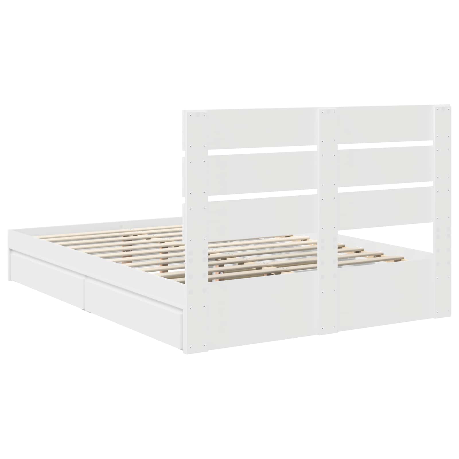 Letto con Contenitore Bianco 160 x 200 cm Legno multistrato | homemem39