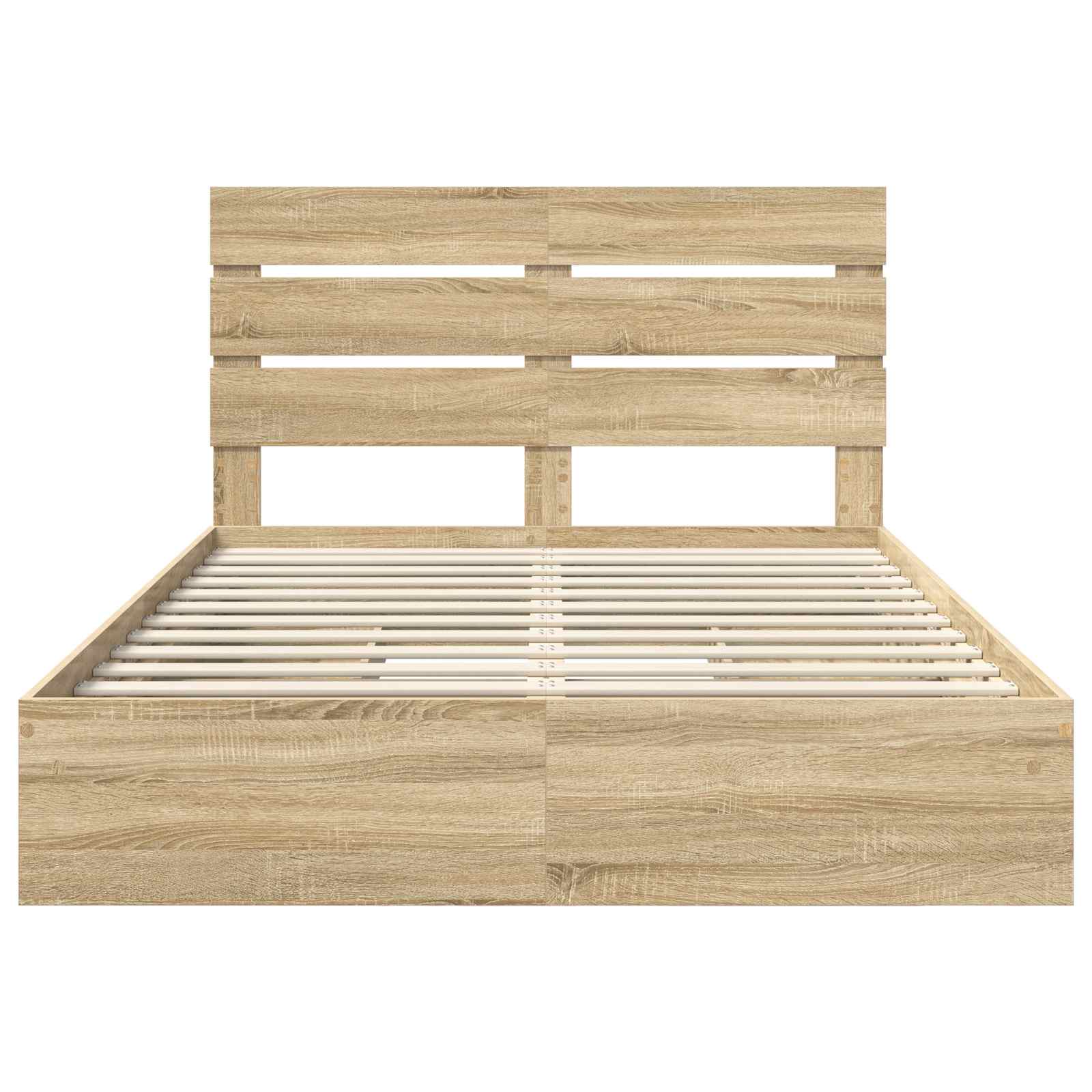 Letto con Contenitore con testiera Rovere Sonoma 160 x 200 cm | homemem39