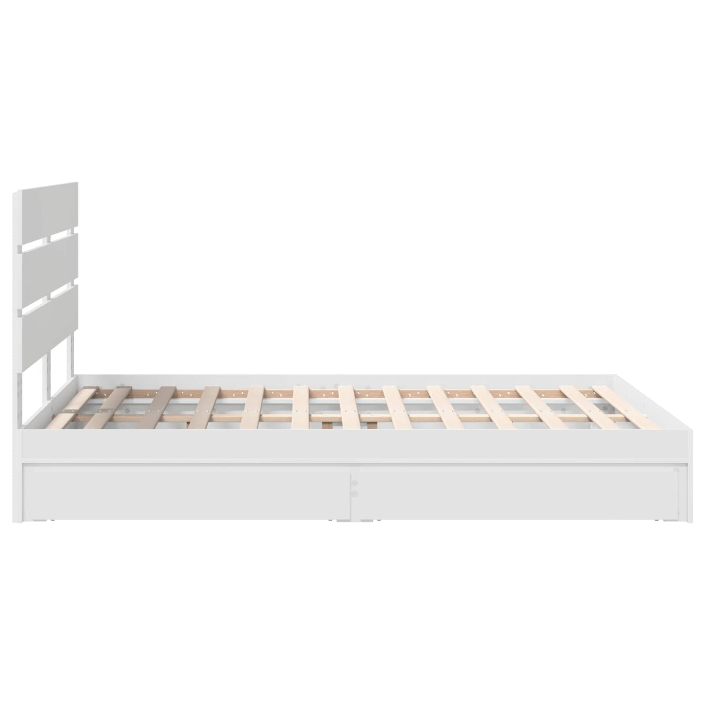 Letto con Contenitore Bianco 140 x 200 cm Legno multistrato | homemem39
