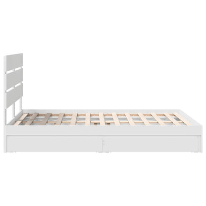 Letto con Contenitore Bianco 140 x 200 cm Legno multistrato | homemem39