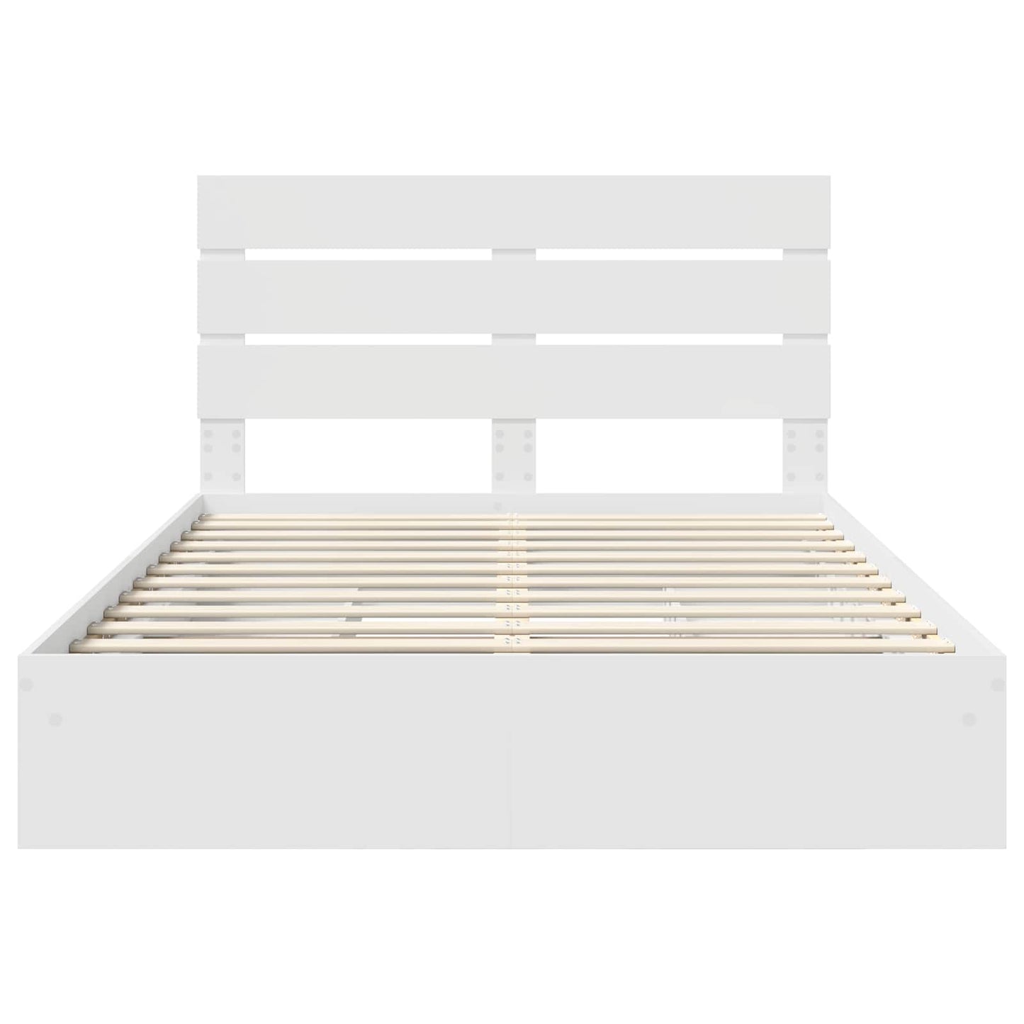 Letto con Contenitore Bianco 140 x 190 cm Legno multistrato | homemem39