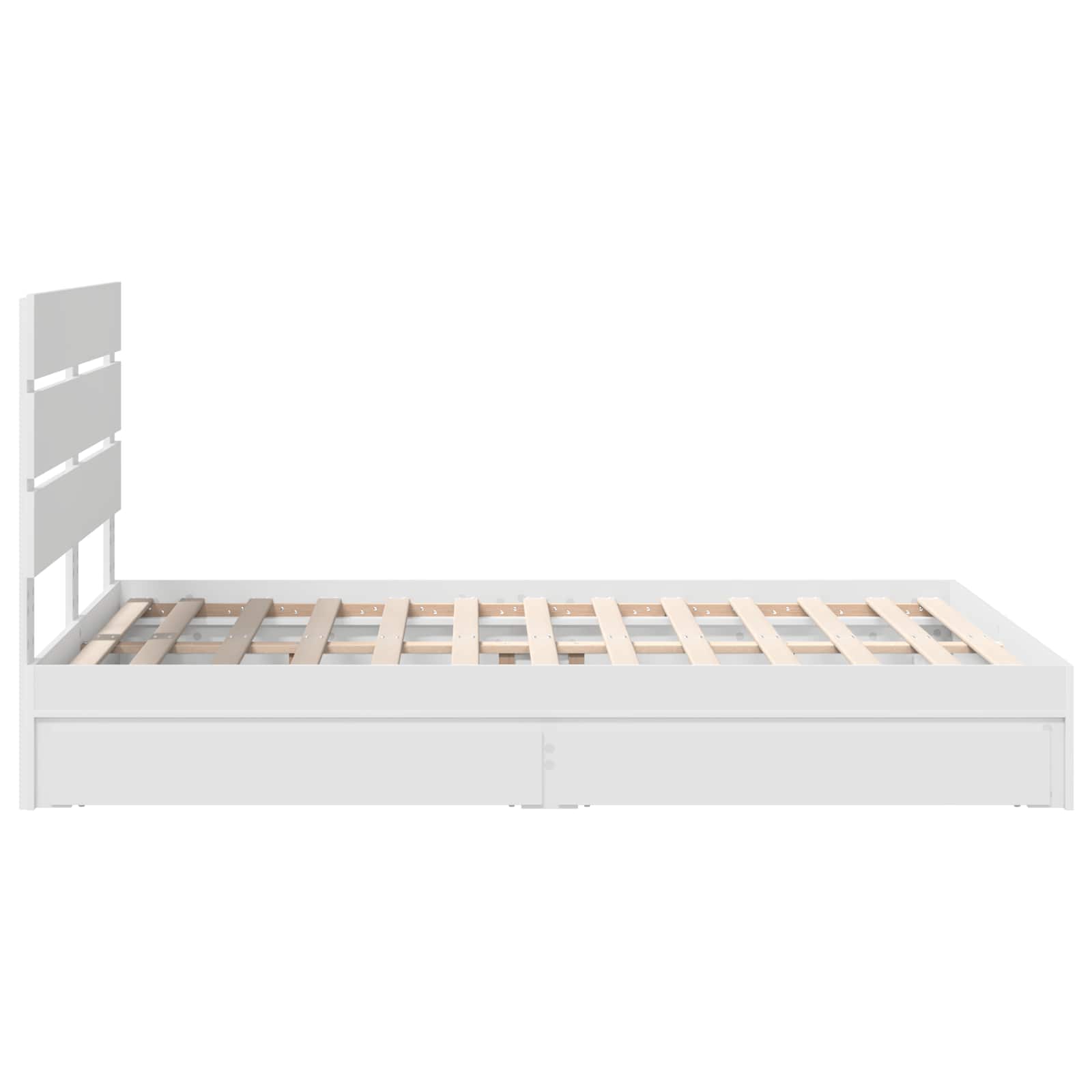 Letto con Contenitore Bianco 140 x 190 cm Legno multistrato | homemem39
