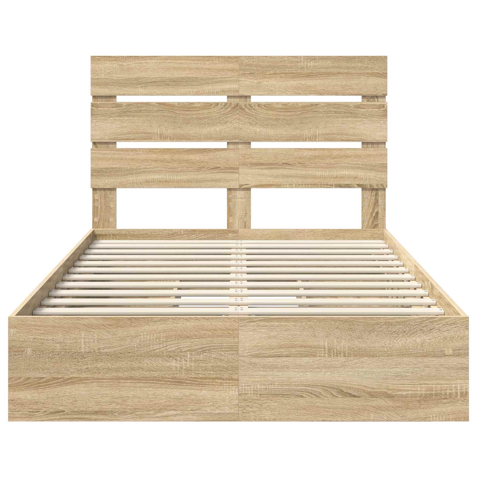 Letto con Contenitore con testiera Rovere Sonoma 135 x 190 cm | homemem39