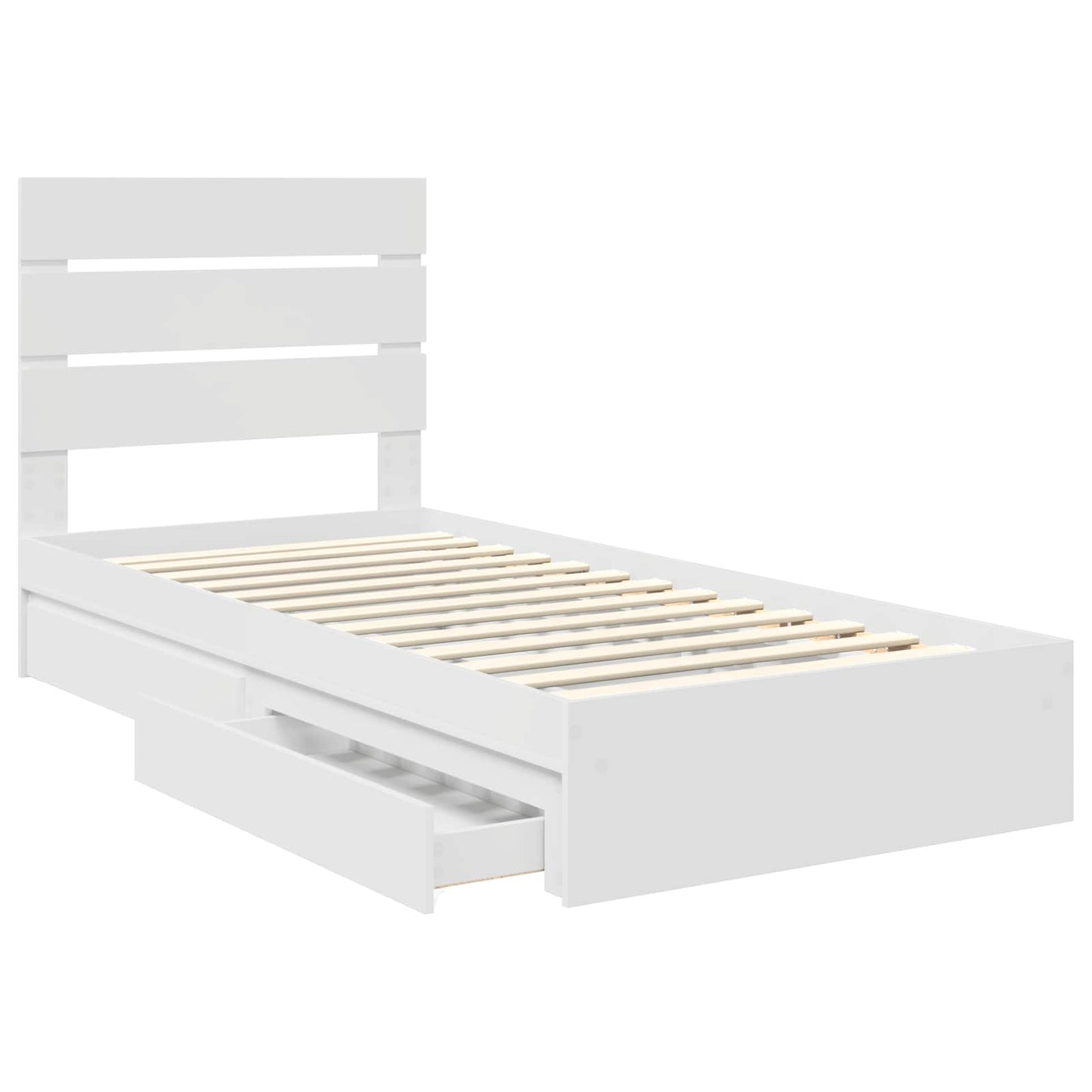 Letto con Contenitore Bianco 90 x 200 cm Legno multistrato | homemem39