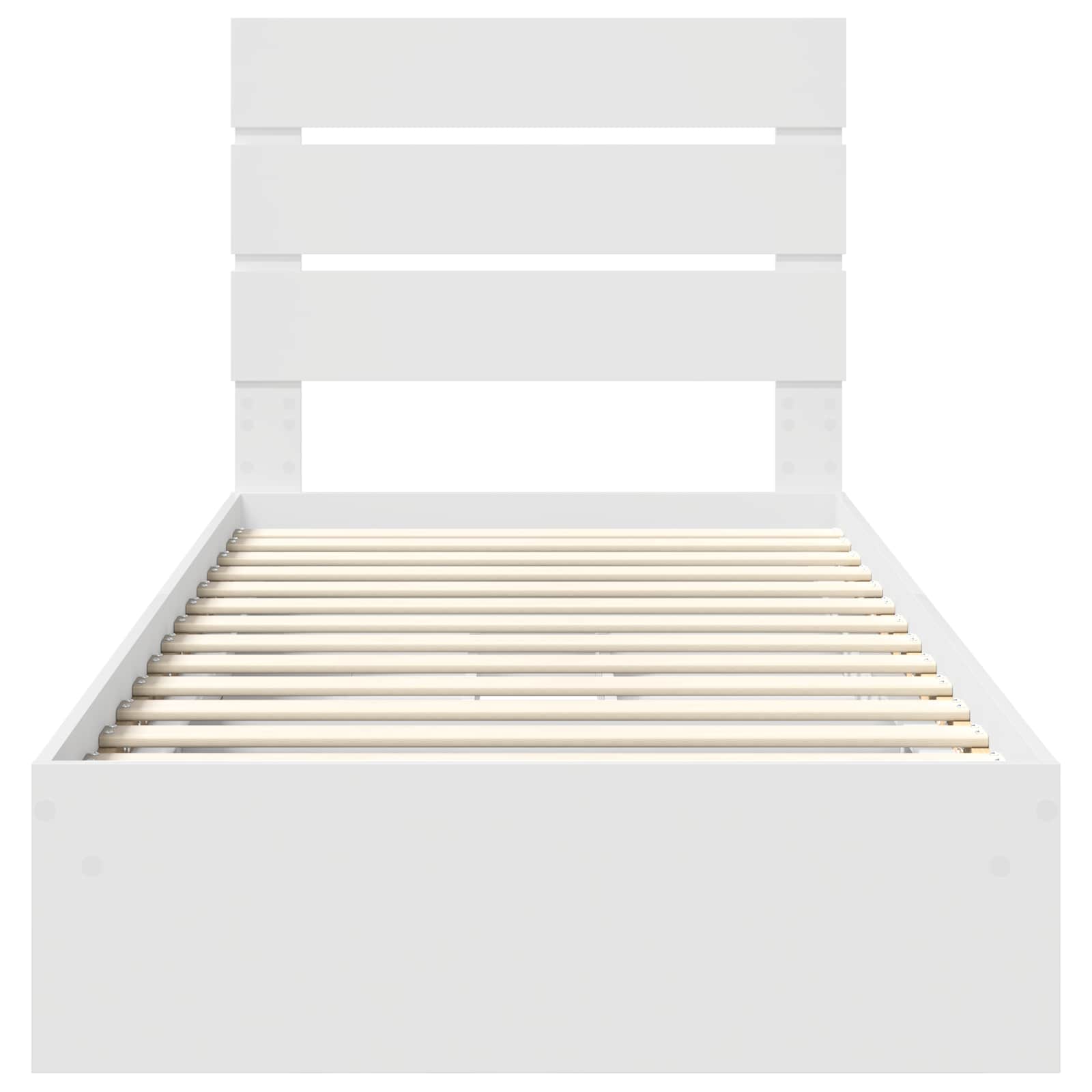 Letto con Contenitore Bianco 90 x 200 cm Legno multistrato | homemem39