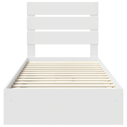 Letto con Contenitore Bianco 90 x 200 cm Legno multistrato | homemem39