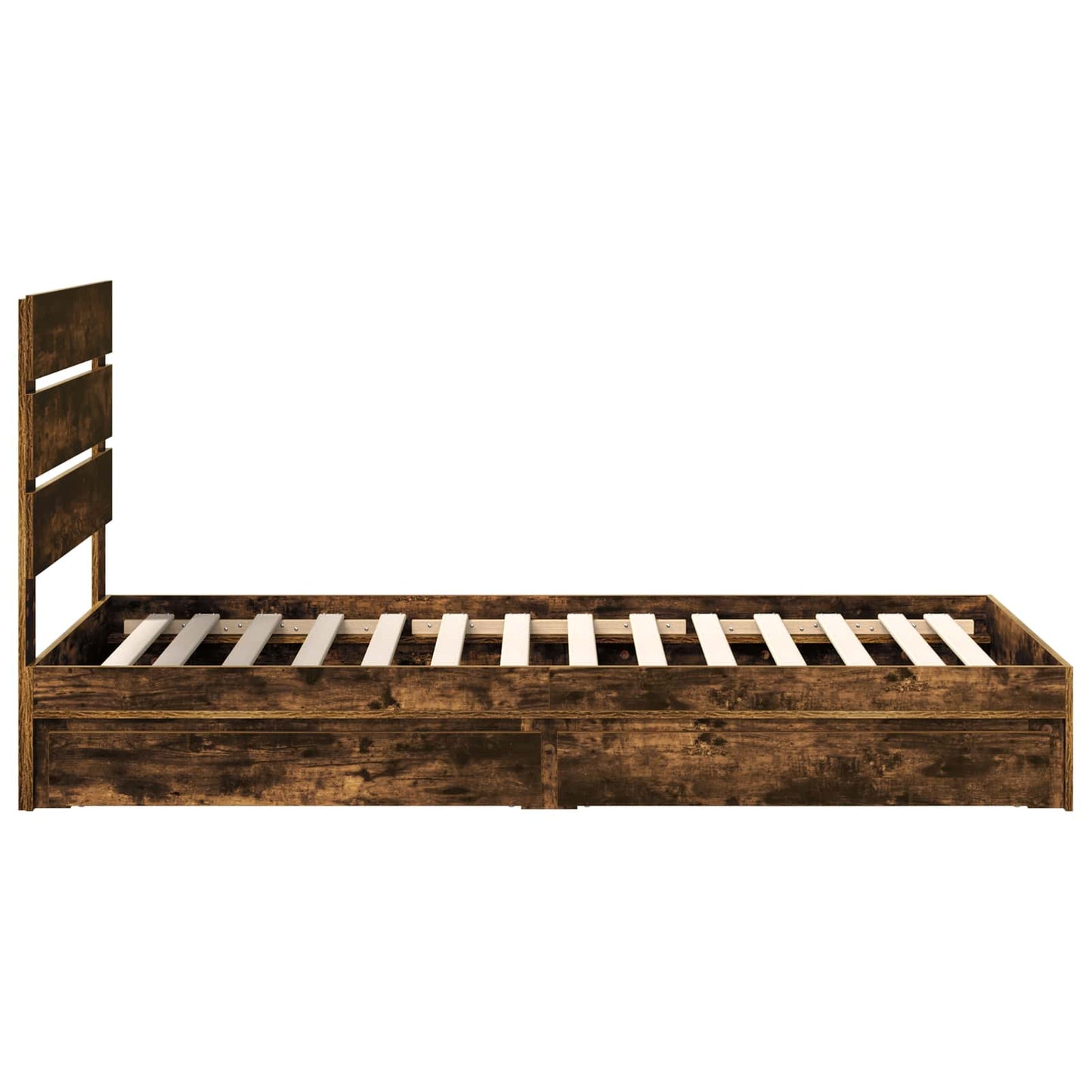 Letto con Contenitore Rovere fumé 90 x 200 cm Legno multistrato | homemem39