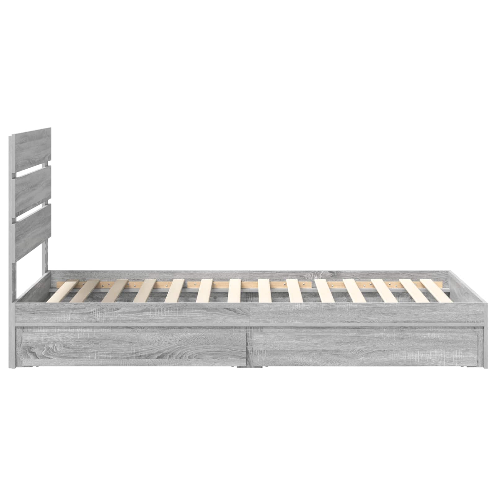 Letto con Contenitore con testiera Grigio Sonoma 90 x 200 cm | homemem39