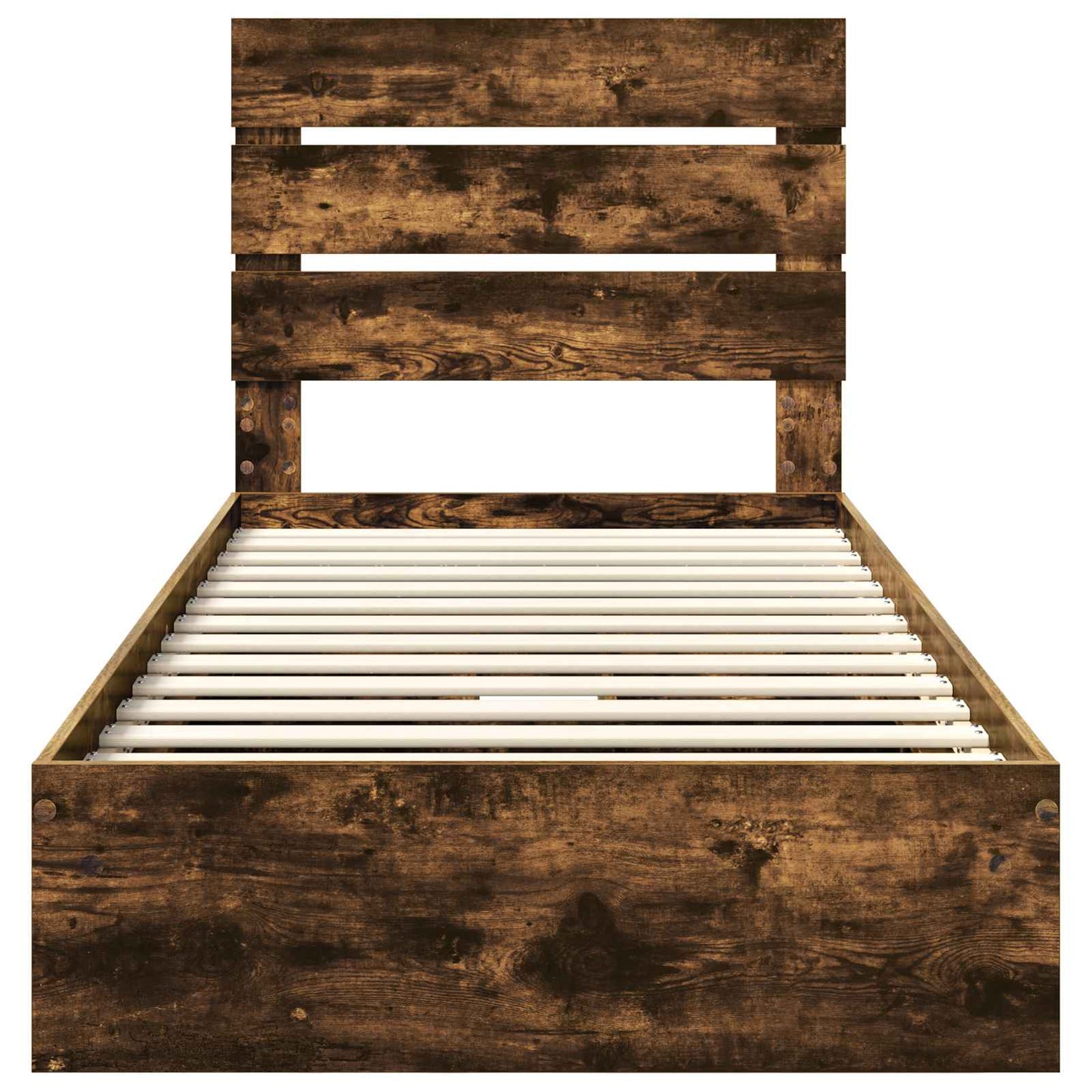 Letto con Contenitore Rovere fumé 90 x 190 cm Legno multistrato | homemem39