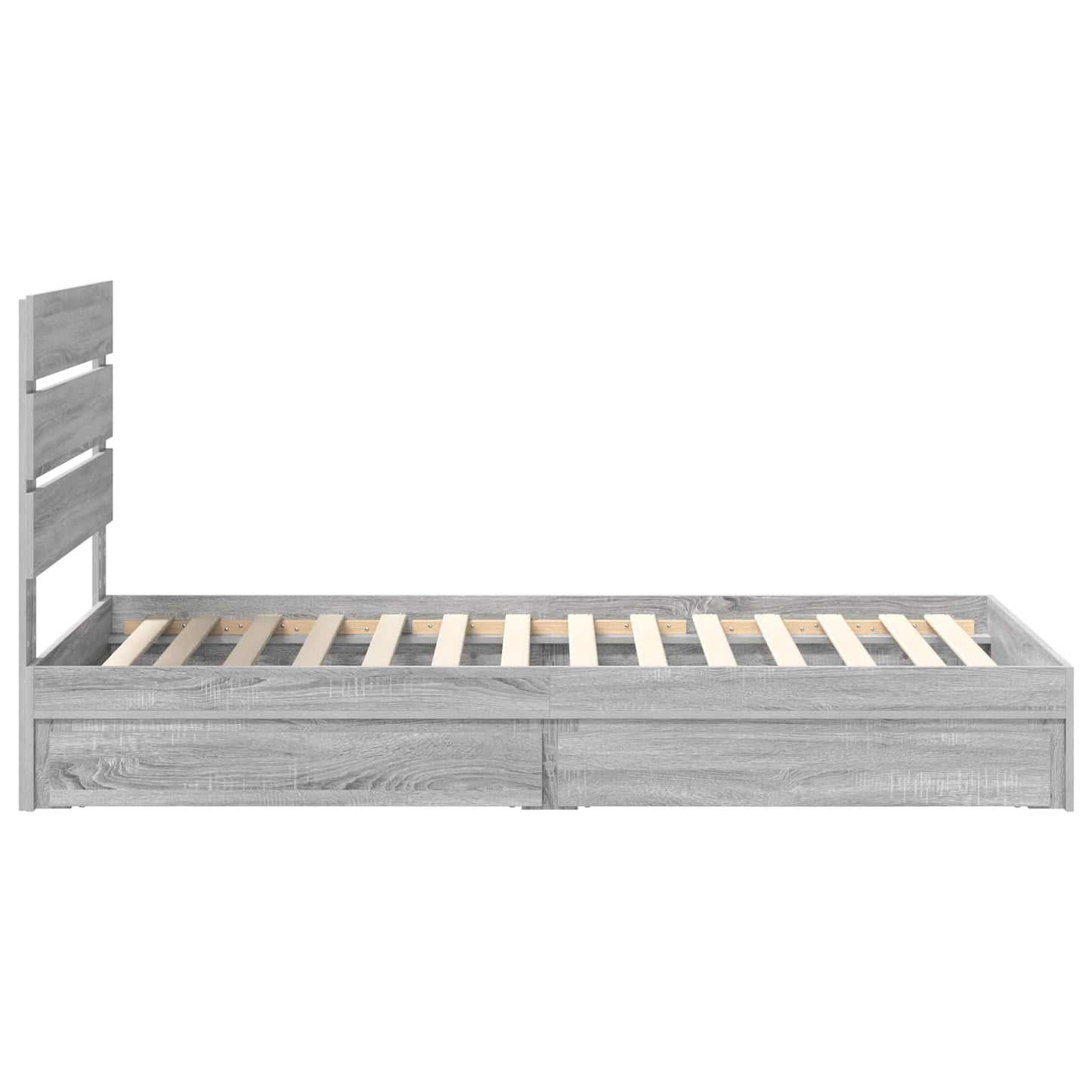 Letto con Contenitore con testiera Grigio Sonoma 90 x 190 cm | homemem39