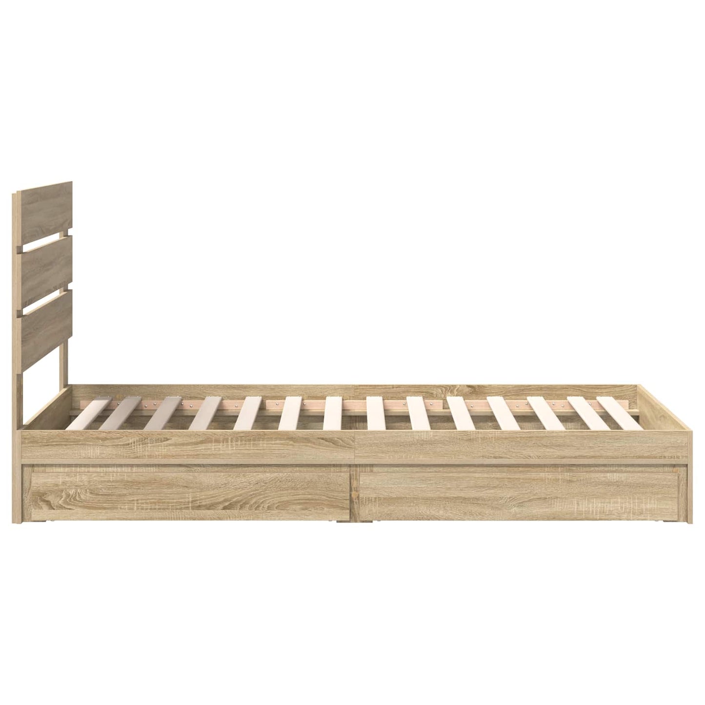 Letto con Contenitore con testiera Rovere Sonoma 70 x 190 cm | homemem39