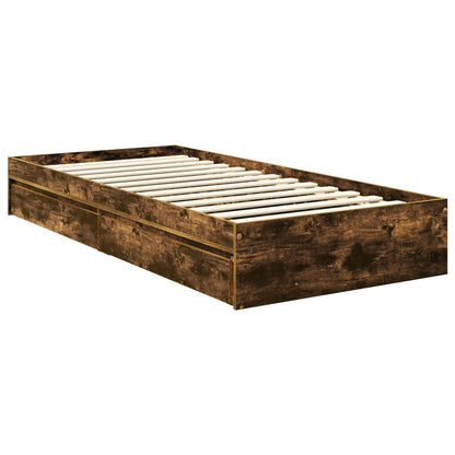 Letto con Contenitore Rovere fumé 70 x 190 cm Legno multistrato | homemem39